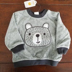 Gymboree Velour Sweatshirt with Shoulder Snaps